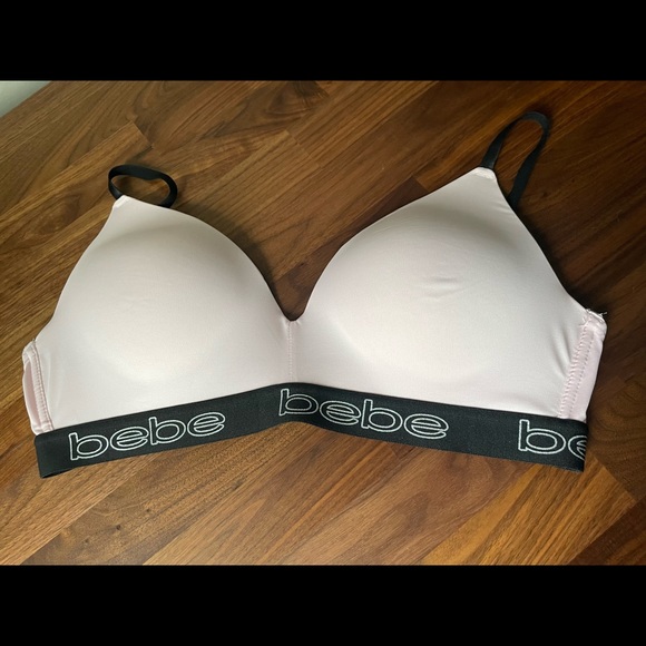 Bebe Blush & Charcoal Wireless Bra Set - Picture 10 of 11